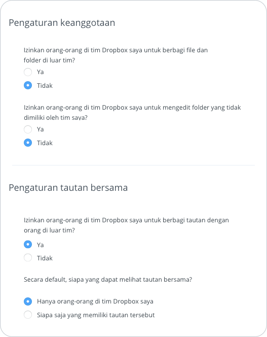 Izin dan kontrol berbagi