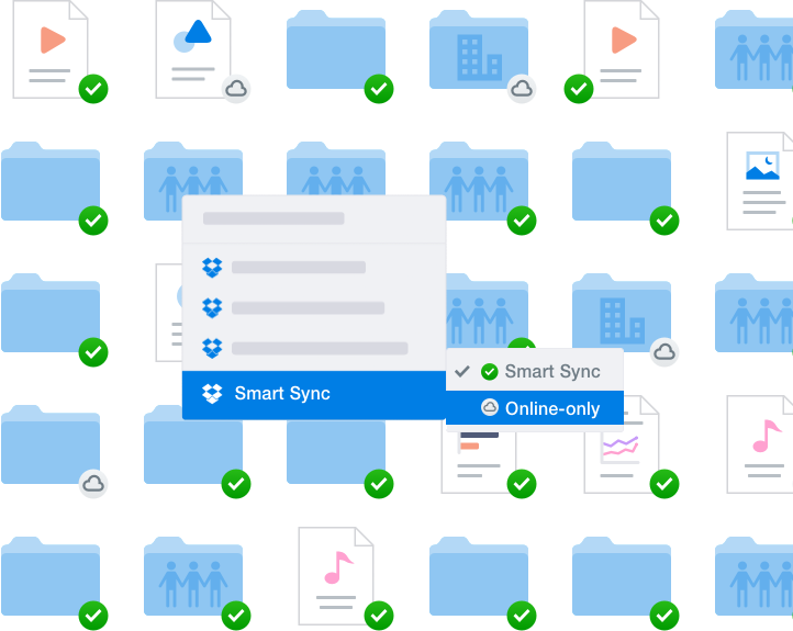 dropbox smart sync download files anyway