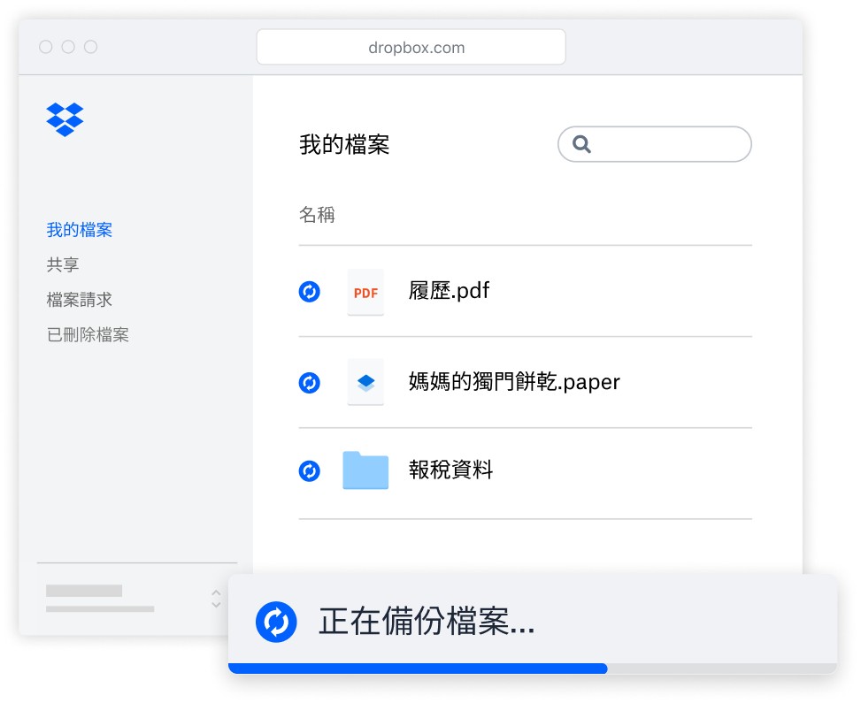 適合一人使用的dropbox 個人方案 Dropbox 帳戶