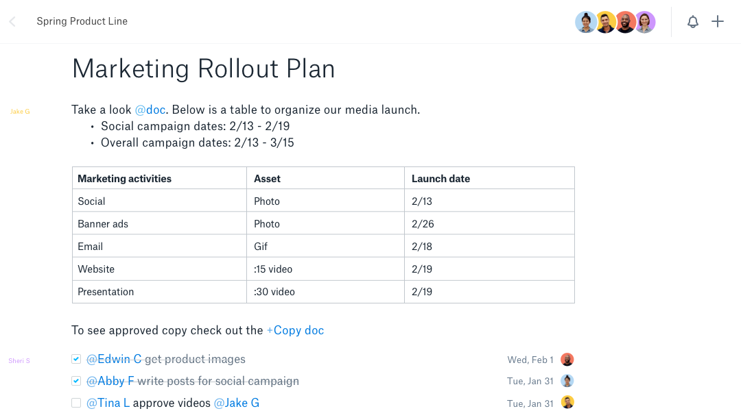 Product shot showing a task list and a snippet of code