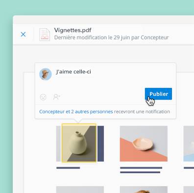 Annotation des fichiers PDF, des images et des documents transférés vers Dropbox