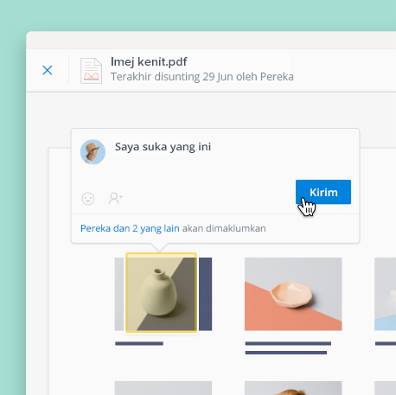 Ulas PDF, imej dan dokumen yang dimuat naik ke Dropbox