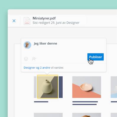 Gi anmerkninger på PDF-filer, bilder og dokumenter som er lastet opp til Dropbox