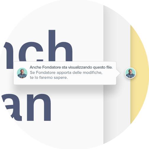 Collaborazione a livello di team con il badge di Dropbox