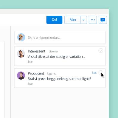 Skriv kommentarer til filer i Dropbox.