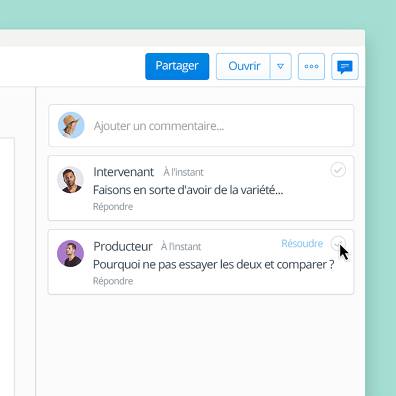 Ajout de commentaires aux fichiers dans Dropbox