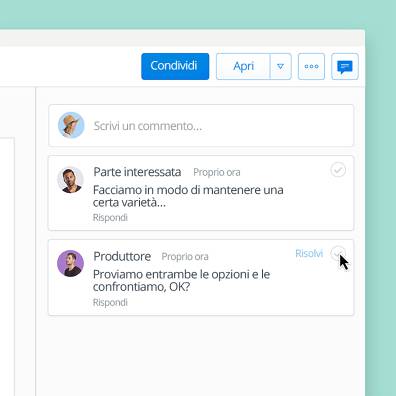 Aggiungi commenti ai file in Dropbox
