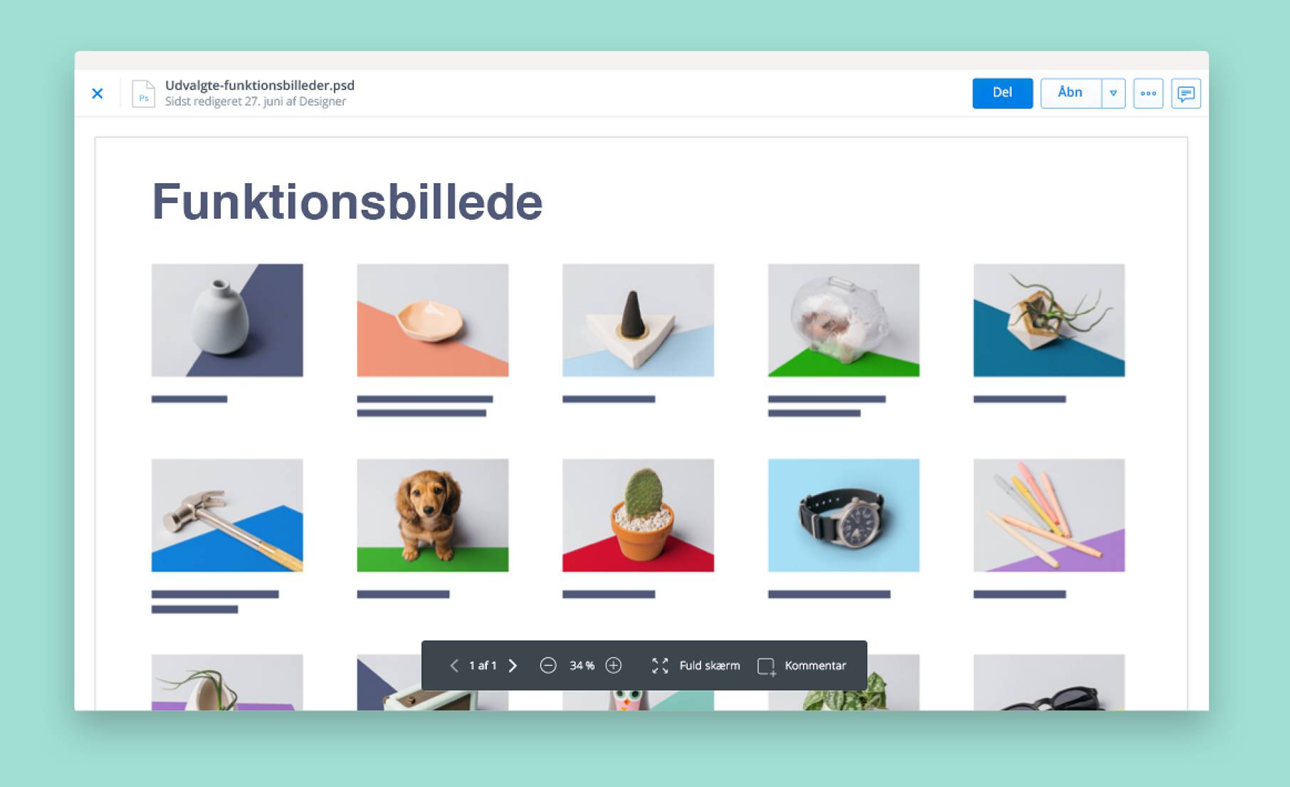 Se billeder med Dropbox' forhåndsvisning af filer