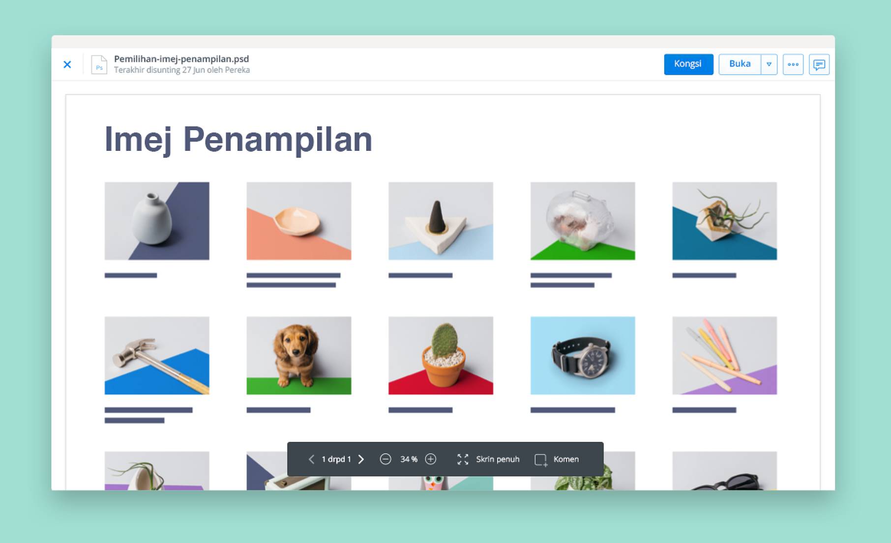 Lihat imej menggunakan pratonton fail Dropbox
