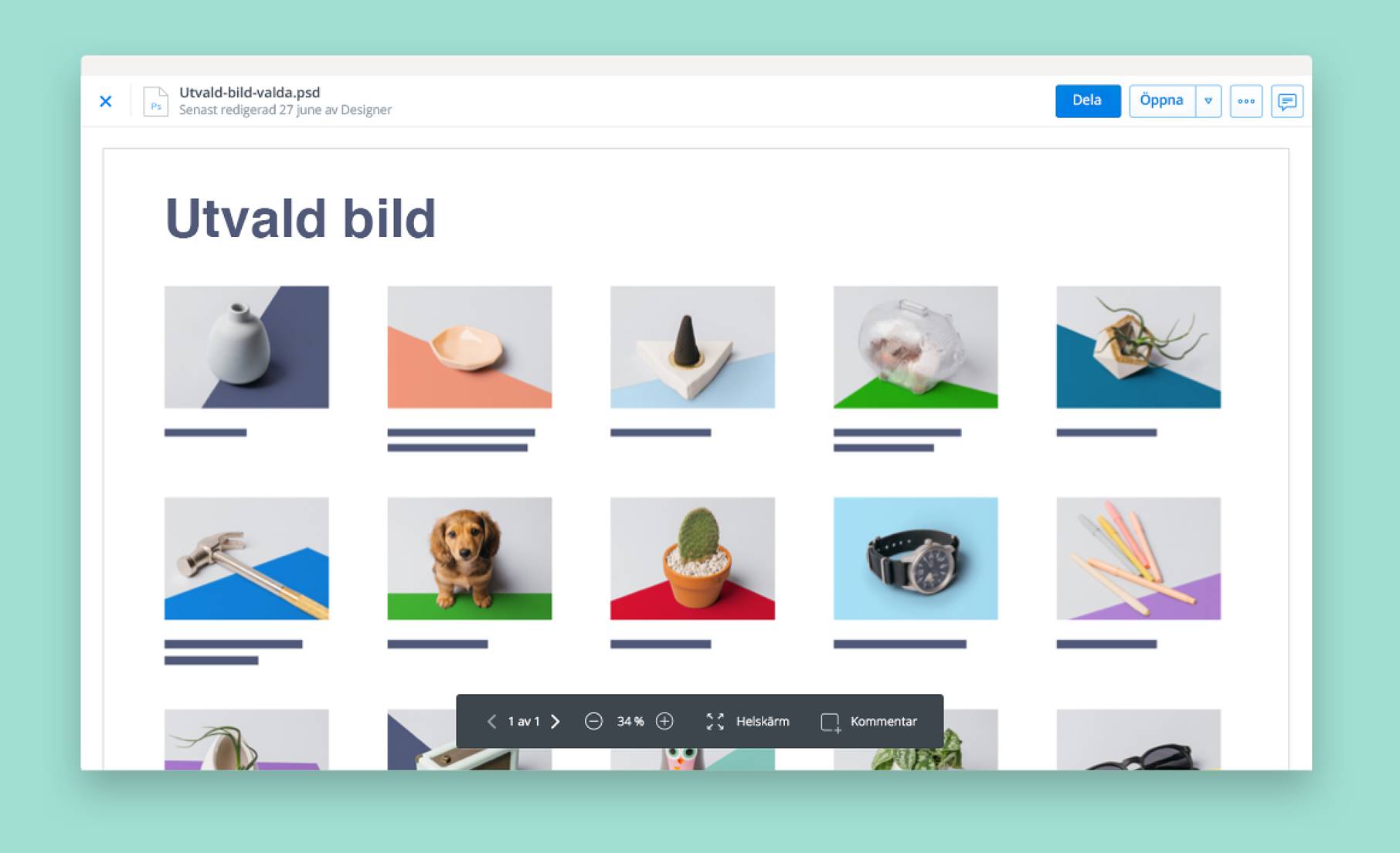 Visa bilder med Dropbox fögranskning av filer